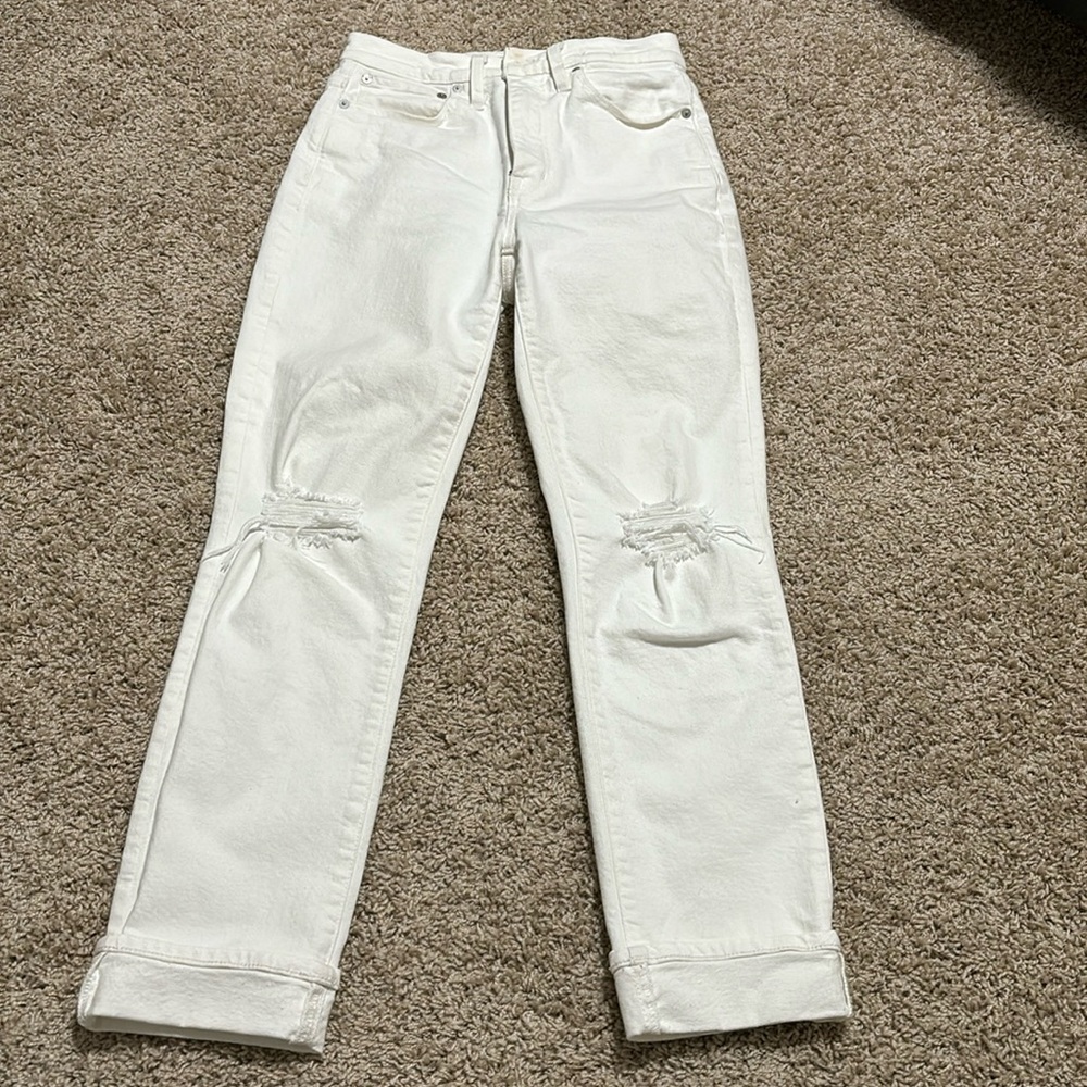 Madewell Slim Boyjean size 25 White